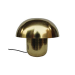 Pilzlampe aus Metall in Gold – Klein