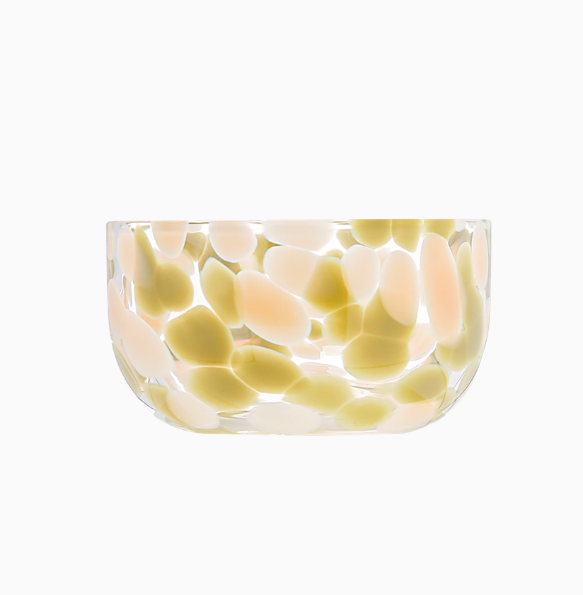 Glas-Schale Konfetti– Ø 11 cm, H 5,5 cm, handgefertigt