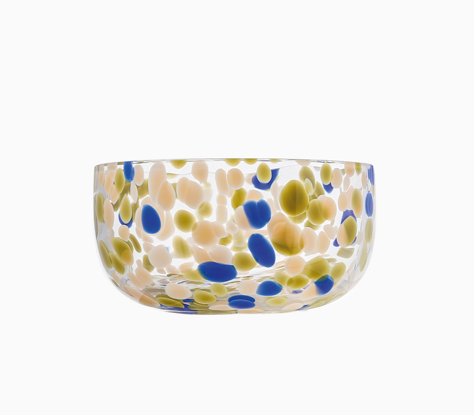 Glas-Schale Konfetti– Ø 11 cm, H 5,5 cm, handgefertigt