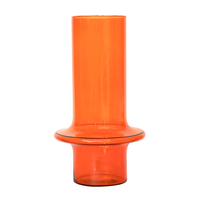 Vase Peach Whip – Recyceltes Glas, Geometrisch & Organisch in Paprika