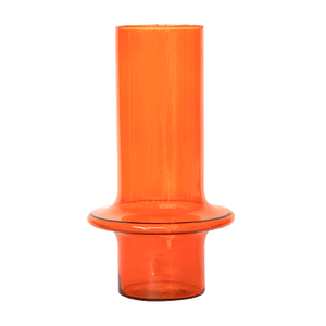 Vase Peach Whip – Recyceltes Glas, Geometrisch & Organisch in Paprika