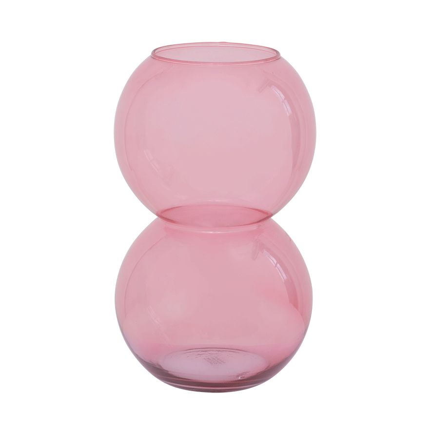 Vase Two Dots Apricot – Mundgeblasenes Recyclingglas