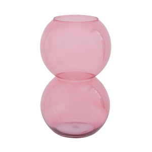 Vase Two Dots Apricot – Mundgeblasenes Recyclingglas
