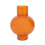 Vase Tummy A – Recyceltes Glas, Orange Rust