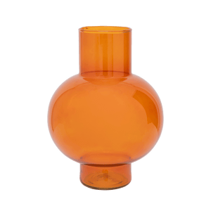 Vase Tummy A – Recyceltes Glas, Orange Rust