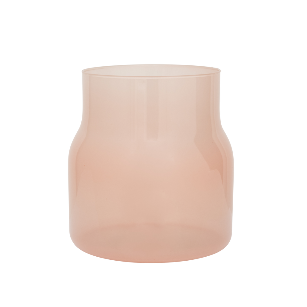 Vase Bodii – Recyceltes Glas, Milky Peach