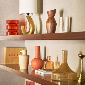 Kerzenhalter Cubico – Recyceltes Glas, Pumpkin Orange