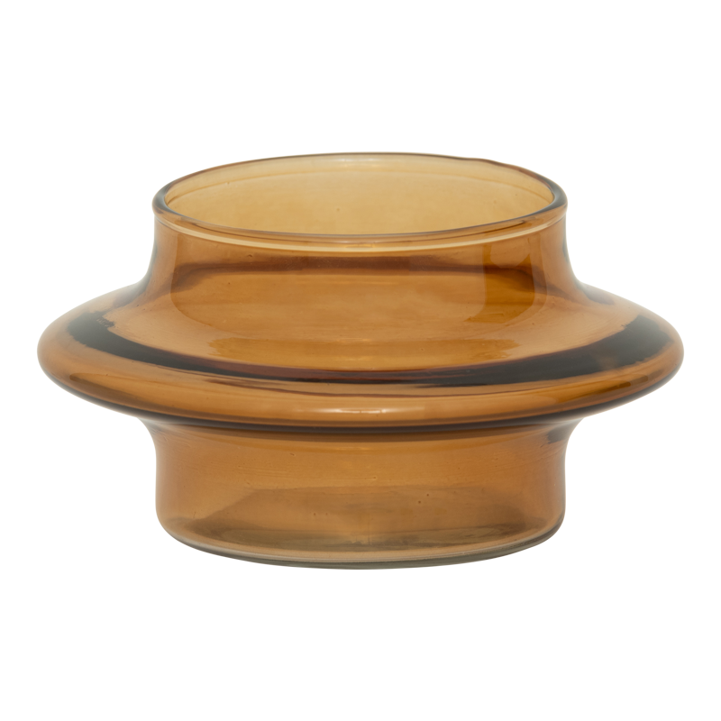 Teelichthalter Hea – Recyceltes Glas, Peach Pink