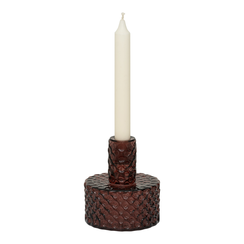 Kerzenhalter Belo – Recyceltes Glas in Fudge
