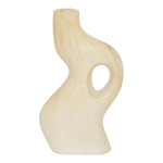 Kerzenhalter Perla – Keramik mit Travertin-Finish