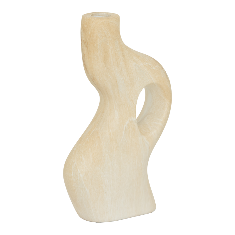 Kerzenhalter Perla – Keramik mit Travertin-Finish