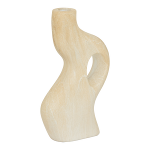 Kerzenhalter Perla – Keramik mit Travertin-Finish