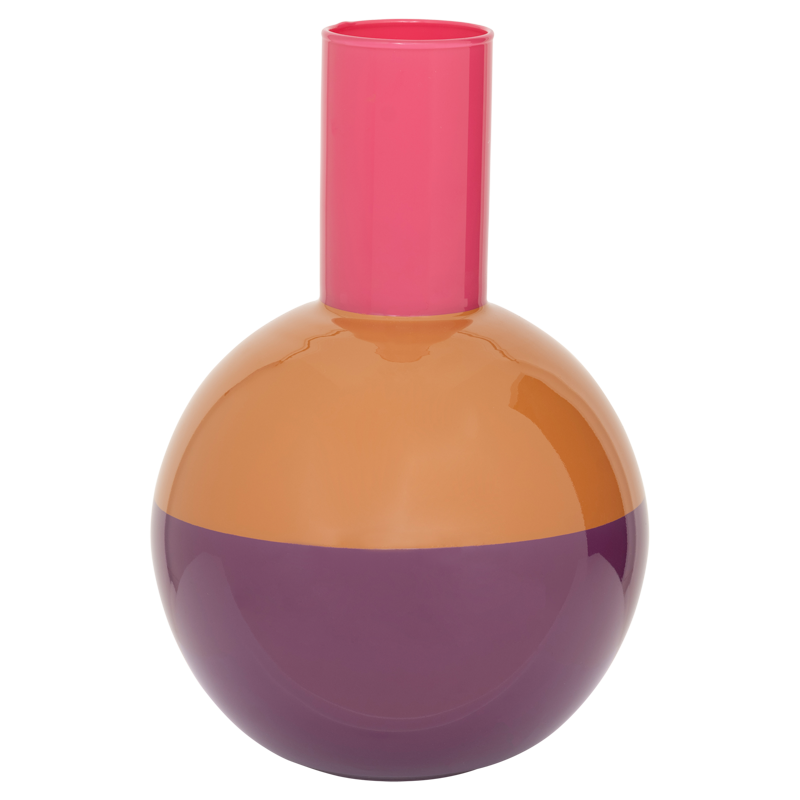 Vase Lahja – Recyceltes Glas, Prune Multicolor