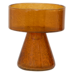 Kerzenhalter Cody – Inca Gold, Glas mit Bubble-Struktur