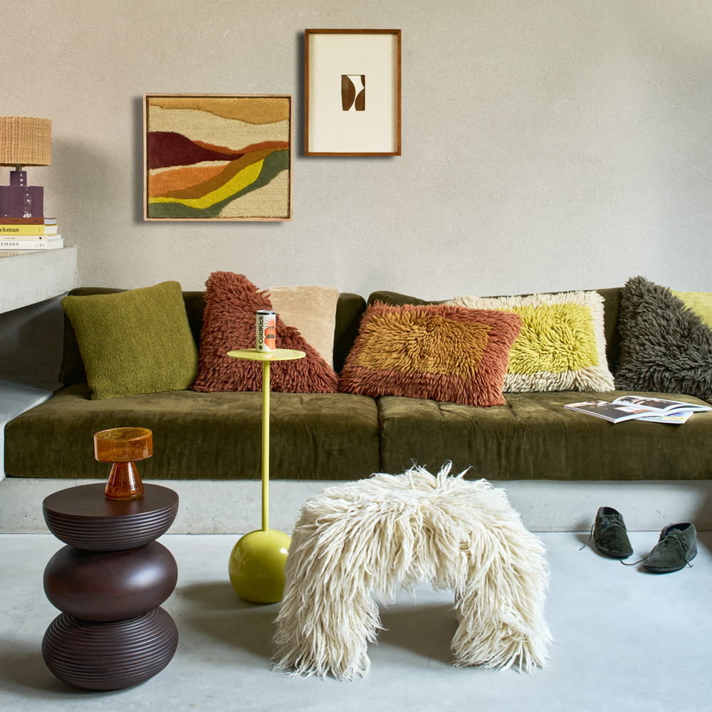 Kerzenhalter Cody – Inca Gold, Glas mit Bubble-Struktur
