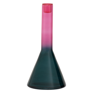 Kerzenhalter Frisk – Recyceltes Glas, Green Pink