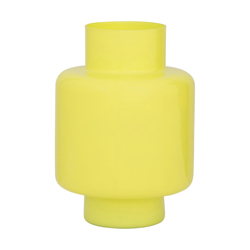 Vase Vidro B1 – Recyceltes Glas, Lemon Yellow