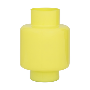 Vase Vidro B1 – Recyceltes Glas, Lemon Yellow