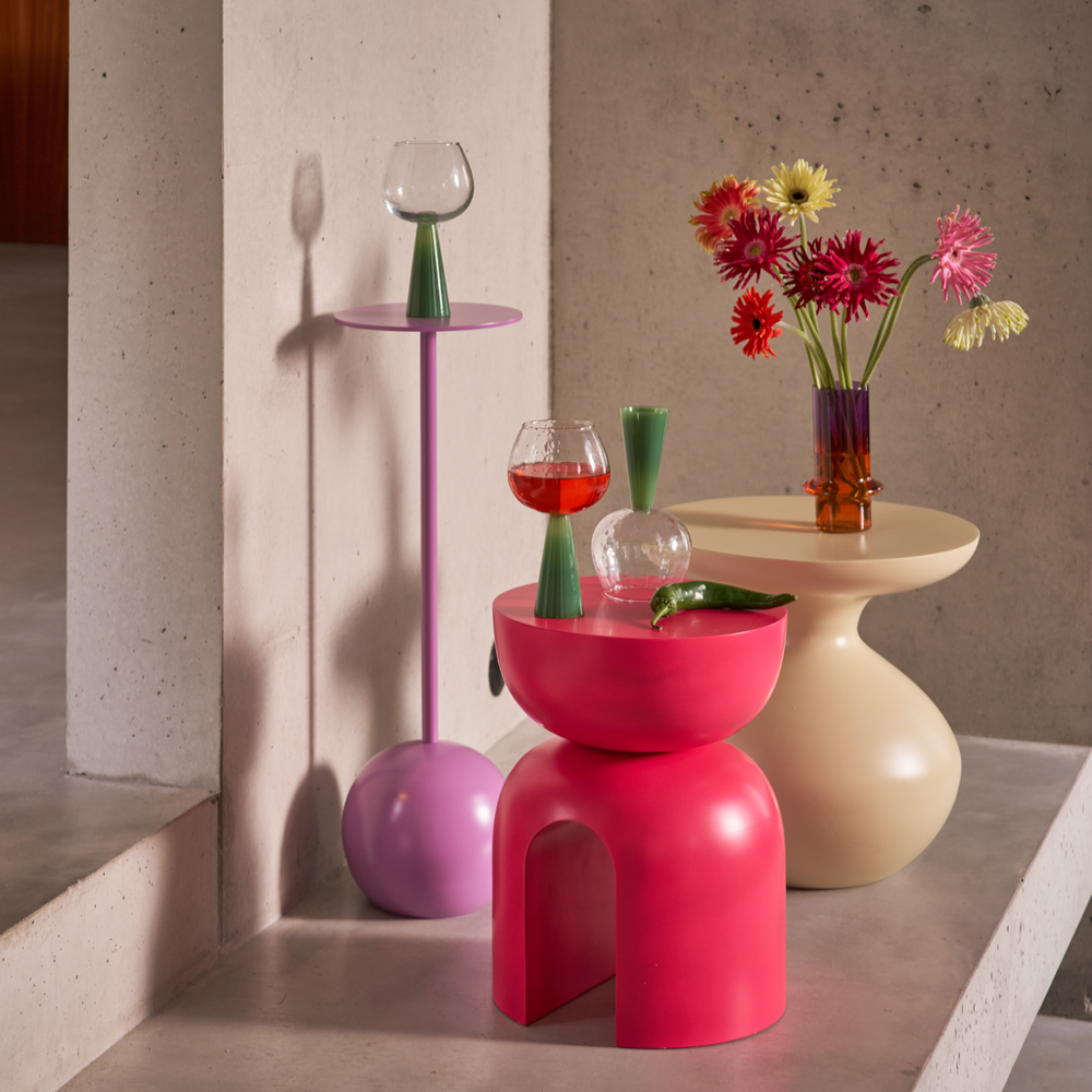 Vase Munter – Recyceltes Glas, Prune, im Geschenkkarton