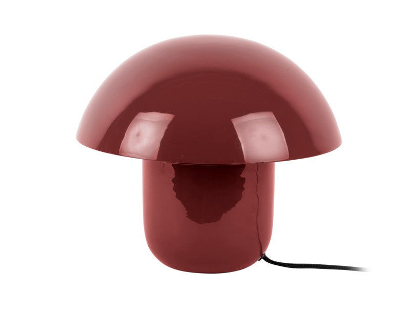 Tischlampe Fat Mushroom – Pilzform trifft Designcharakter in Burgunder