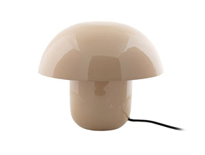 Tischlampe Fat Mushroom – Pilzform trifft Designcharakter in Soft Brown / Beige