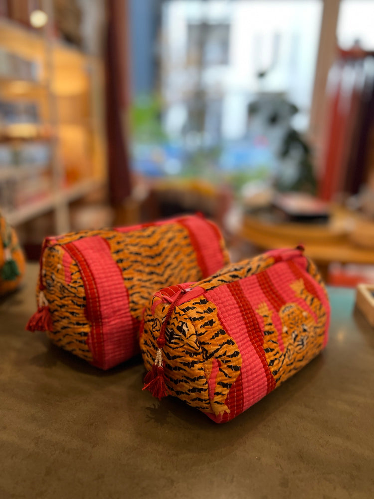 Kosmetiktasche „Mix Print" Small, Medium & Large Gesteppt aus Baumwolle