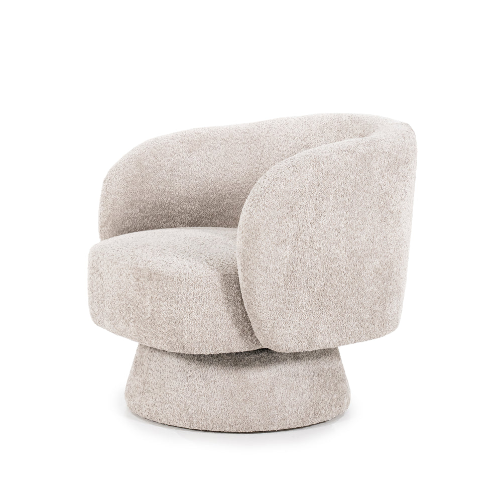 Balou Drehsessel Taupe – Samt