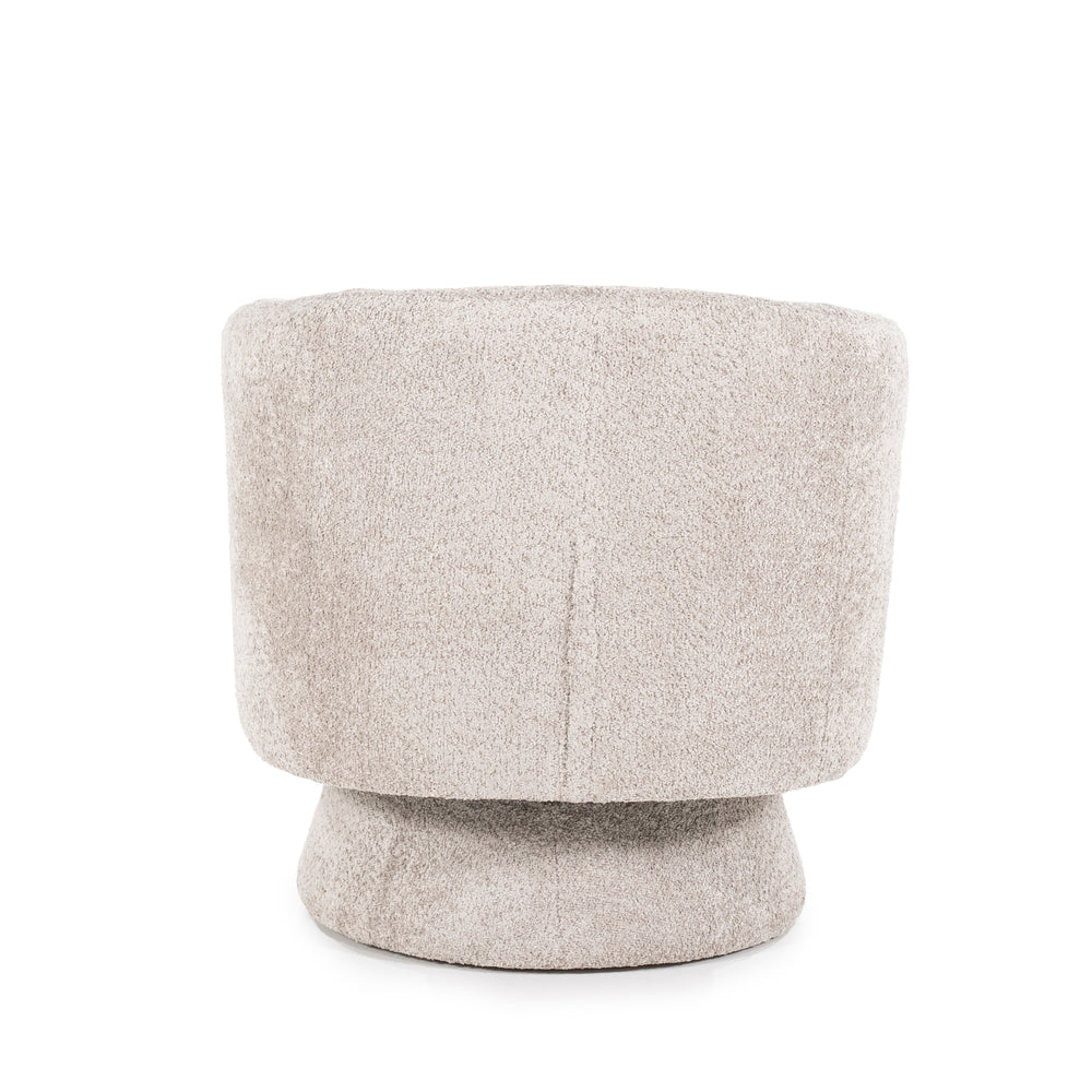 Balou Drehsessel Taupe – Samt