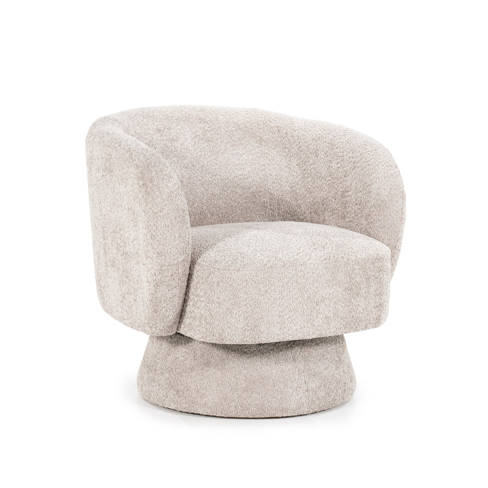 Balou Drehsessel Taupe – Samt