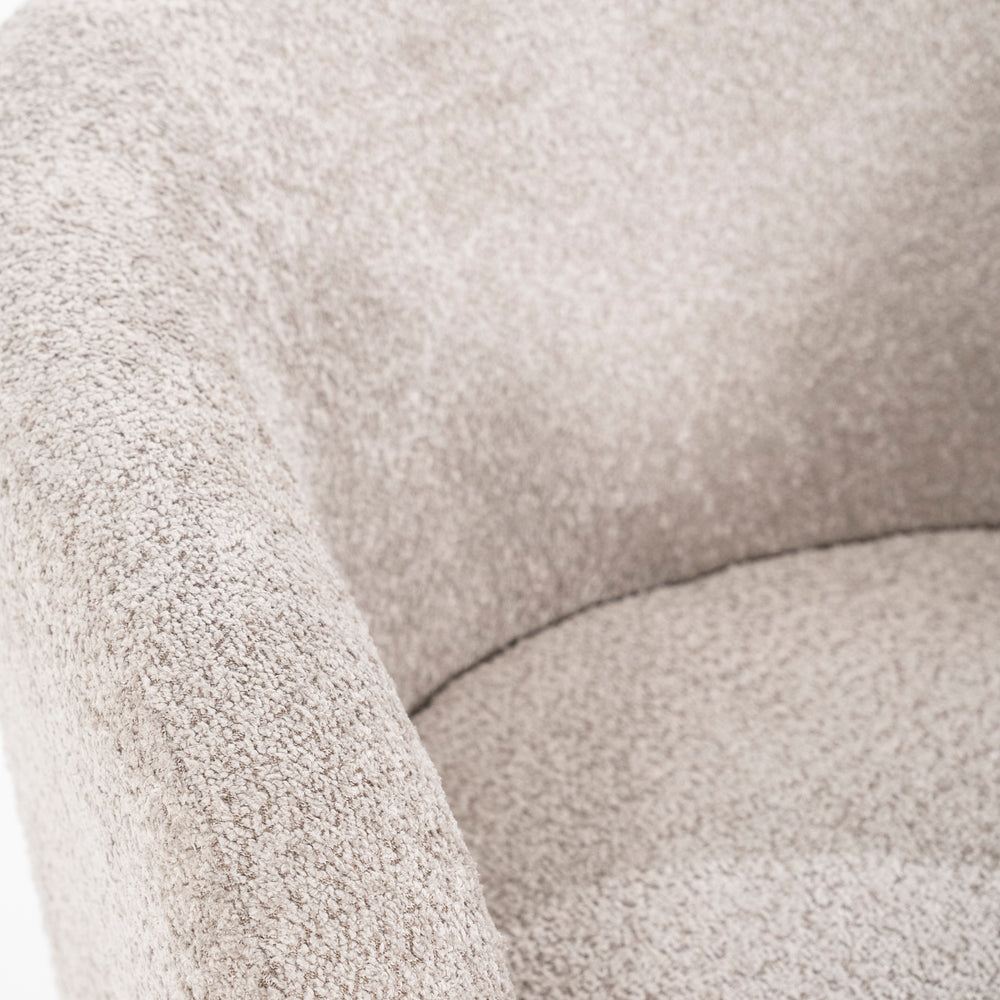Balou Drehsessel Taupe – Samt