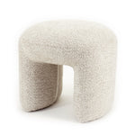 Hocker „Sahi“ aus Bouclé in Taupe – stilvolles Fußteil passend zum Sessel Balou