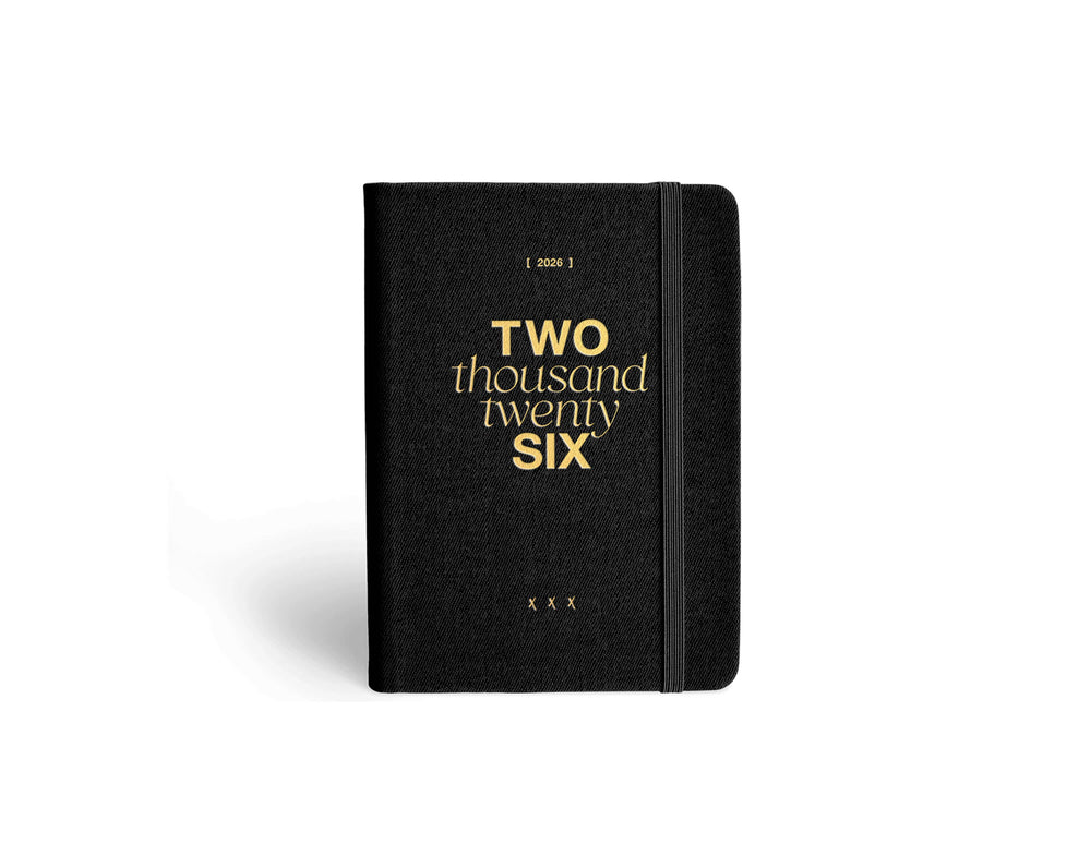 Pocket Planner 2026 – Taschenkalender in Beige, A6, mit Goldprägung