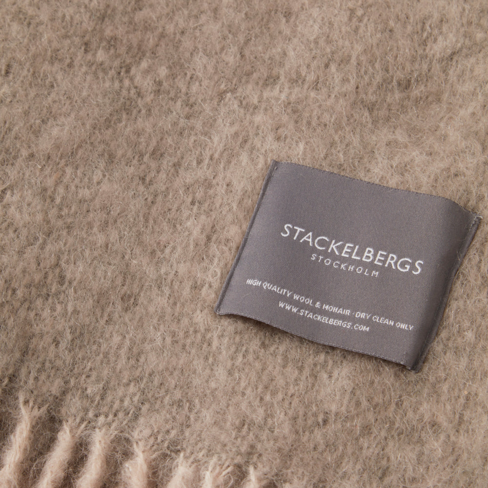 STACKELBERGS Mohair Wolldecke Light Taupe & Brindle Melange