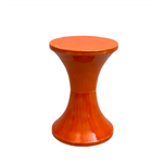 Vintage-inspirierter Beistelltisch/ Stuhl Tamtam aus Emaille in Orange