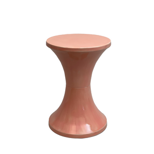 Vintage-inspirierter Beistelltisch/ Stuhl Tamtam aus Emaille in Light Pink