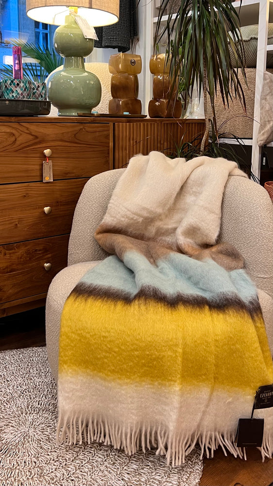 MANTAS EZCARAY Serenity Mohair Wolldecke Multicolor #SE-39