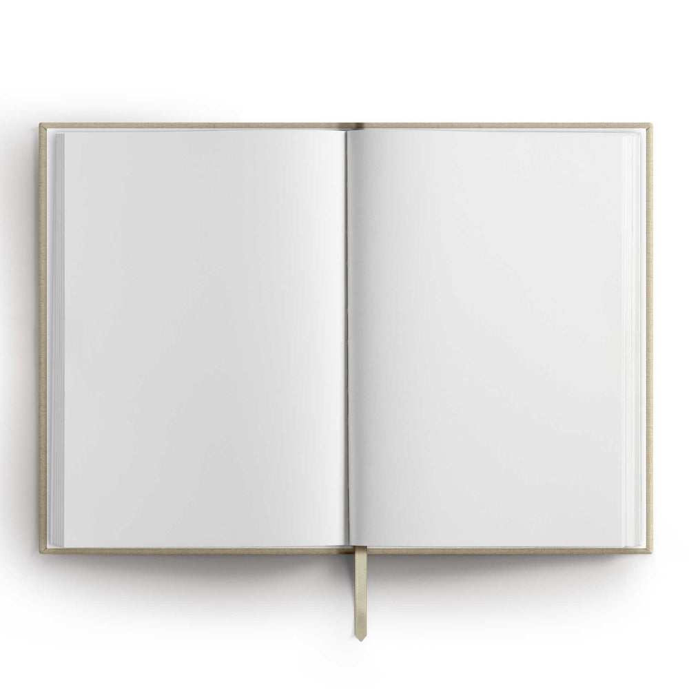 Real Passionates Notizbuch „Palm Inspiration“ – A5, Leinenbezug Beige/Gold