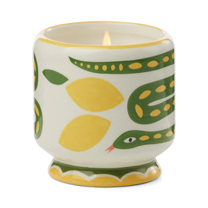 Adopo 8 oz./226 g Snake Ceramic Candle – Wild Lemongrass