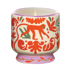 Adopo 8 oz./226 g Jungle Ceramic Candle – Coconut & Amber
