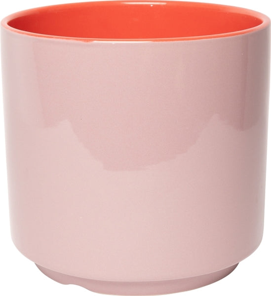 Stylischer Blumentopf mit Untersetzer – 3 verschiedene Farben, Keramik groß