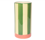 Moderne Vase mit Streifen – 3 verschiedene Farben, 20xø10 cm