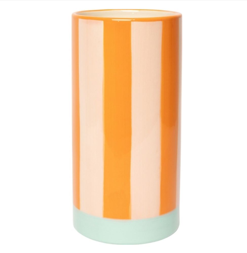 Moderne Vase mit Streifen – 3 verschiedene Farben, 20xø10 cm