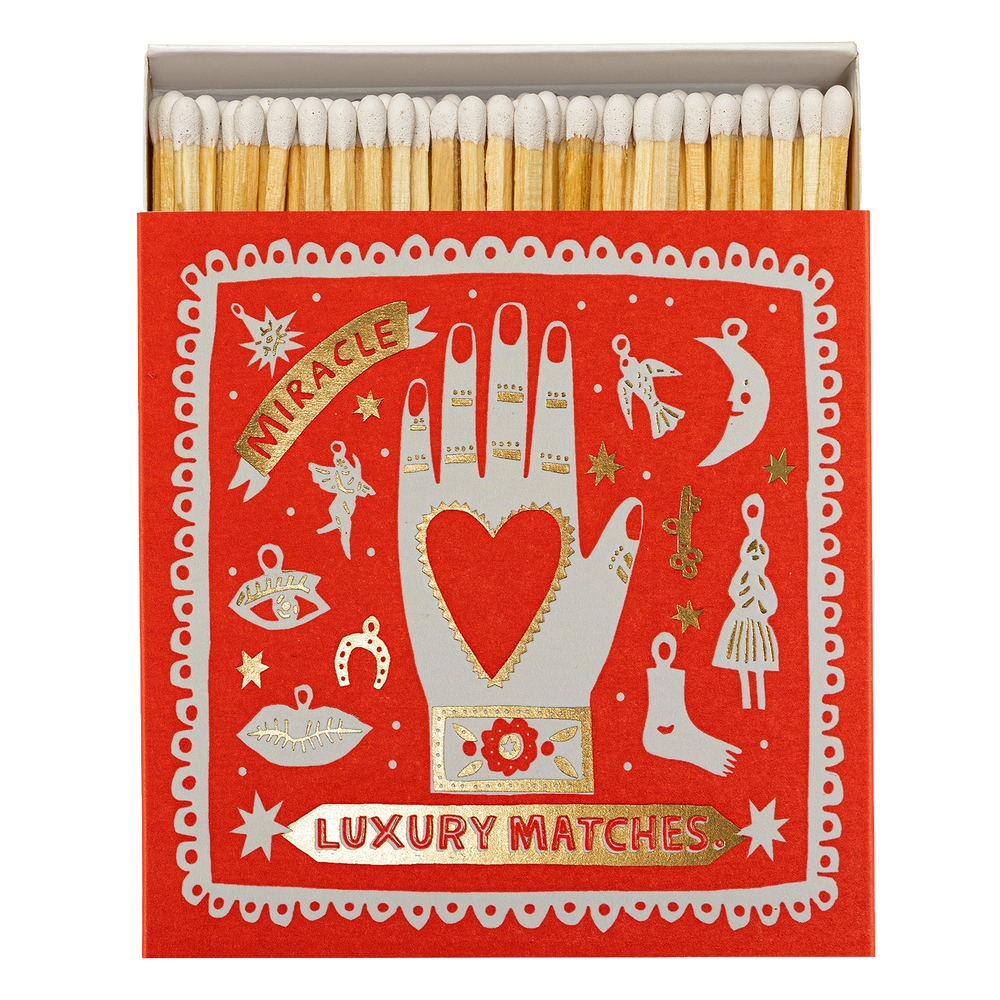 Red Miracle – Streichhölzer in quadratischer Box