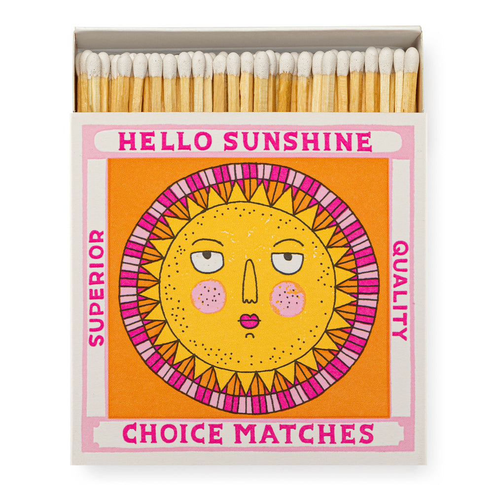 Streichholzschachtel Hello Sunshine – Lebendiges Design von Charlotte Farmer