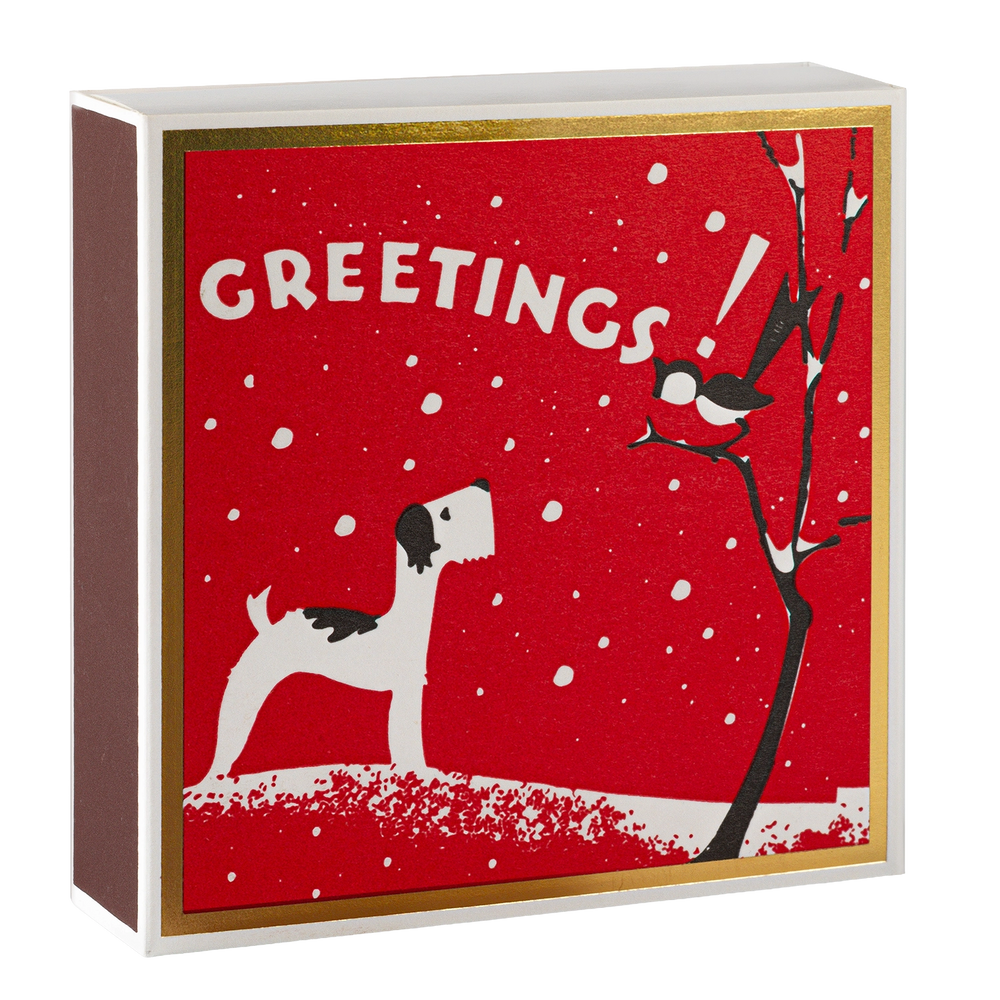 Winter Greetings – Streichhölzer in quadratischer Box