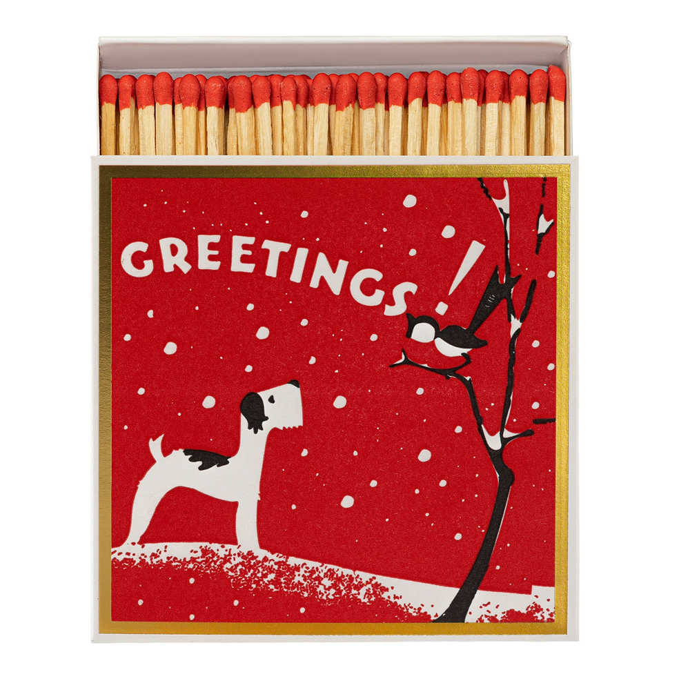 Winter Greetings – Streichhölzer in quadratischer Box