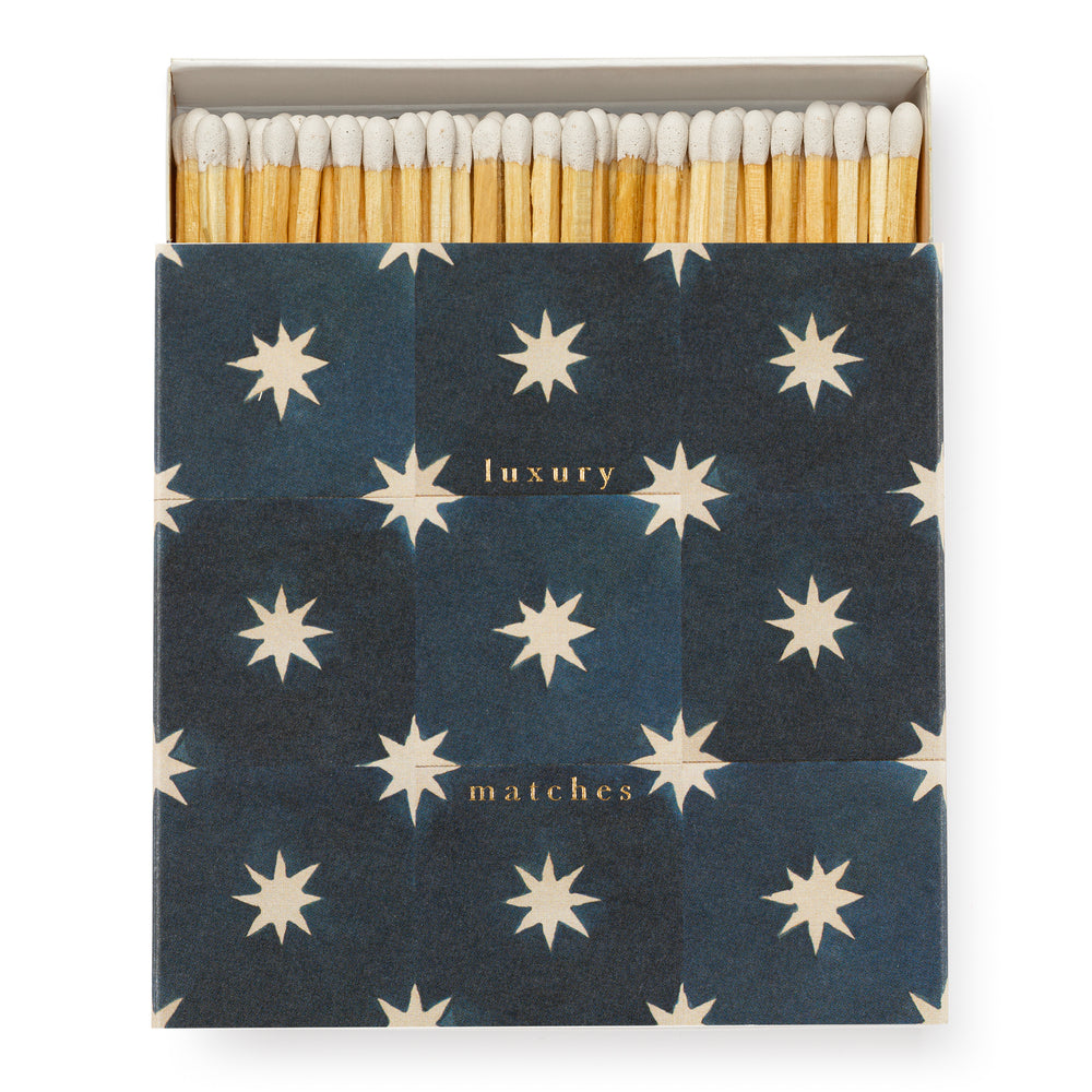 "Navy Star Tile" – Luxus-Streichholzschachtel von Wanderlust Paper Co.