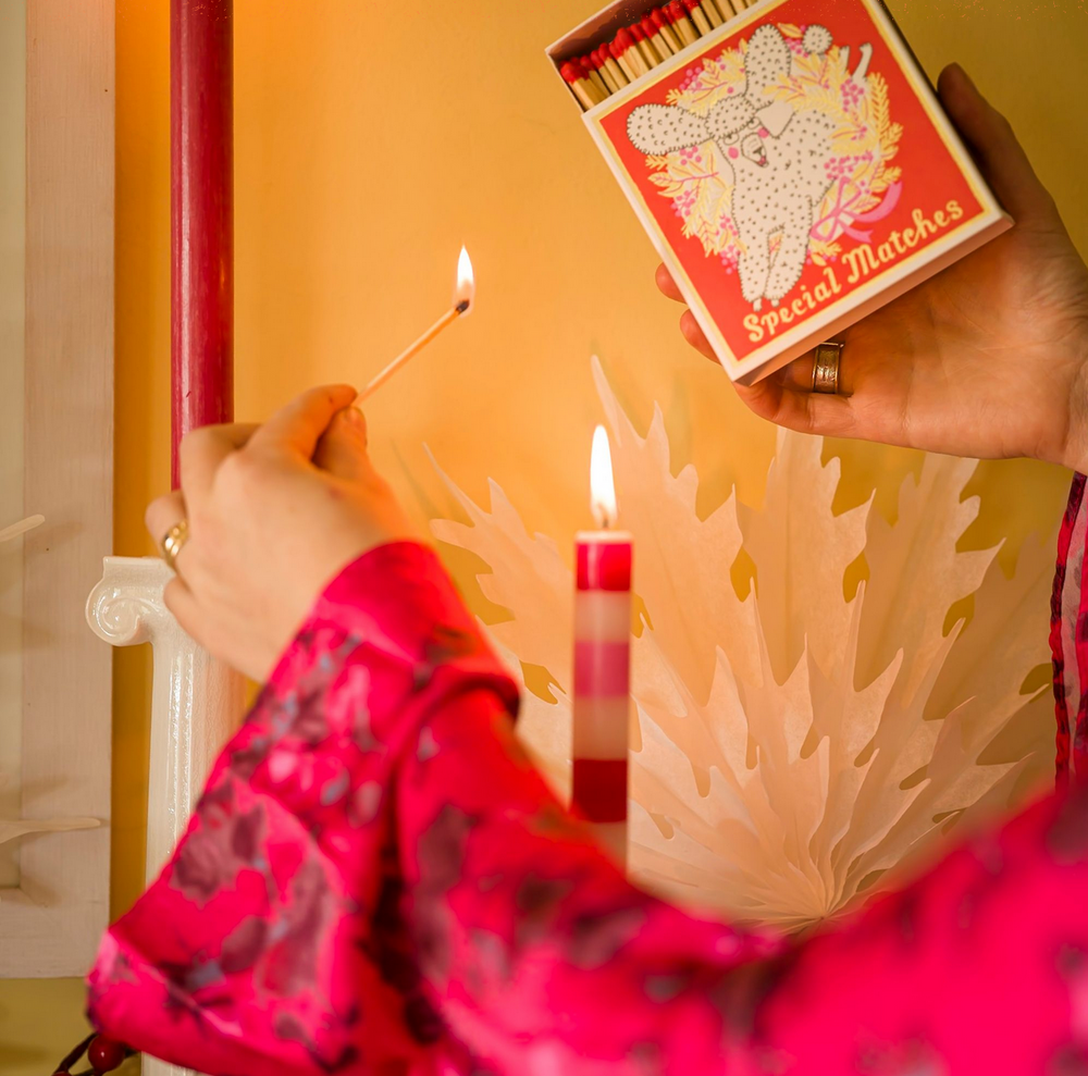 Christmas Poodle – Streichhölzer in quadratischer Box