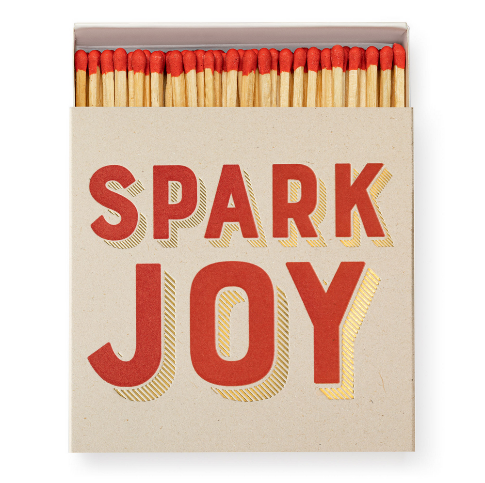 Streichholzschachtel „Spark Joy“ – Quadratisch