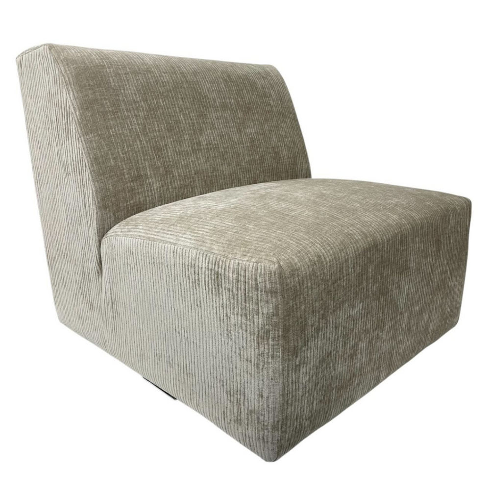 Fauteuil Lobby Beige – Velours Sessel mit Verbindungsfunktion